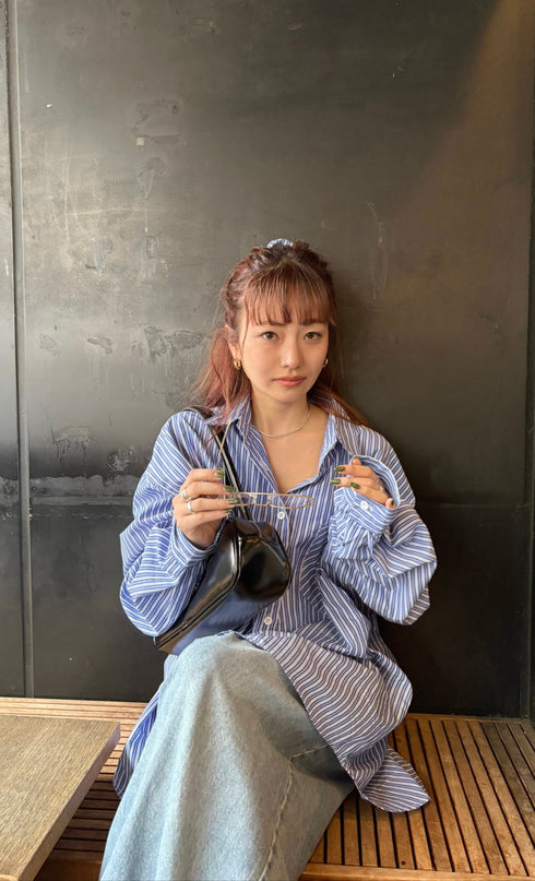 【少量再入荷】ストライプオーバーシャツ